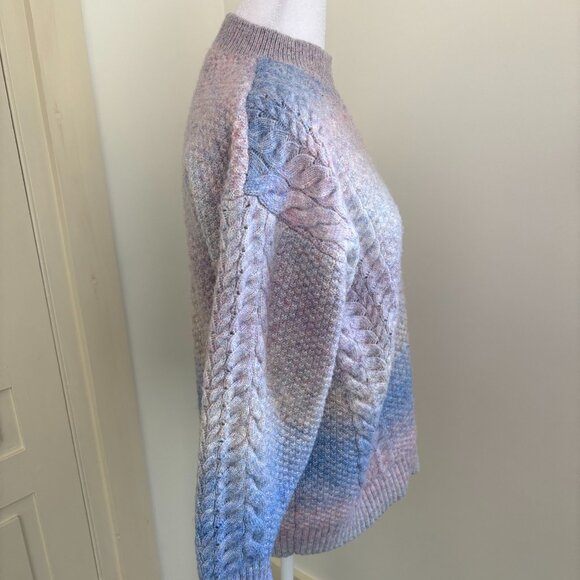 Blue and Lavender Ombre Pullover Sweater, Size Medium, by LC Lauren Conrad - Picture 4 of 11